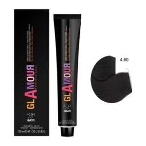 Glamour Professional Permanent Hair Color Cream 4.60 Plum Brown 120ml