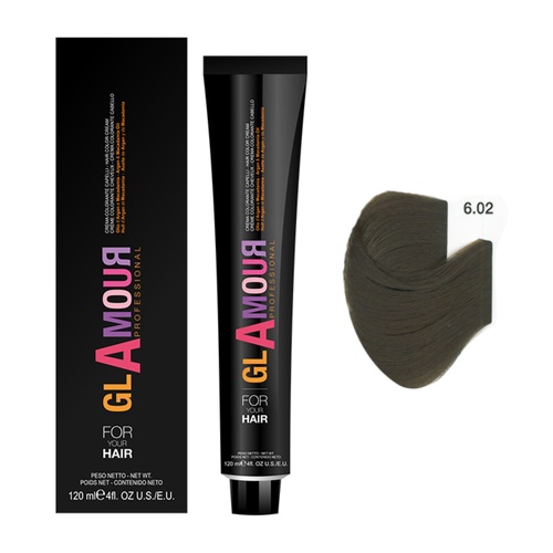 Glamour Professional Permanent Hair Color Cream 6.02 Dark Blonde Natural Plus 120ml