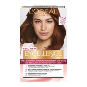 L'Oreal Paris Excellence Crème 4.54 Καστανό Ακαζού Χάλκινο 48ml