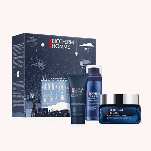 Biotherm Homme Force Supreme Cream 50ml, Shaving Gel 50ml & Face Cleanser 40ml