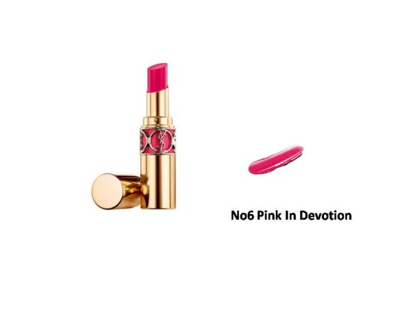 Yves Saint Laurent Rouge Volupte Shine Lipstick No6 Pink In Devotion 4.5g