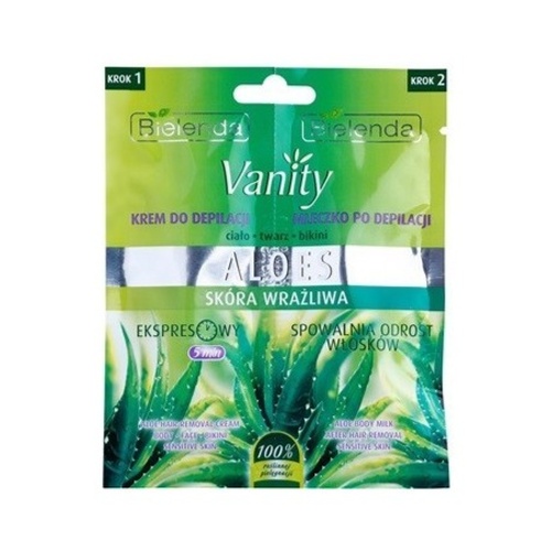 Bielenda Vanity Aloe Hair Removal Cream & Body Milk Body, Face & Bikini 2x20ml