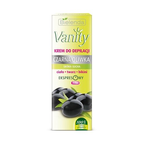 Bielenda Vanity Black Olive Hair Removal Cream Body, Face & Bikini 100ml