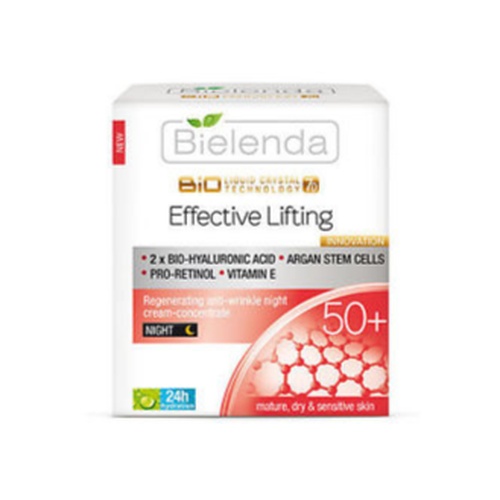 Bielenda Biotechnology 7D Effective Lifting Anti-wrinkle Face Cream Night 50+ 50ml