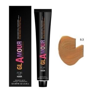 Glamour Professional Permanent Hair Color Cream 9.3 Very Light Golden Blonde 120ml