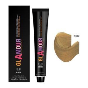 Glamour Professional Permanent Hair Color Cream 9.02 Very Light Blonde Natural Plus 120ml