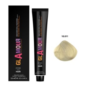 Glamour Professional Permanent Hair Color Cream 10.011 Cold Extra Light Blonde 120ml