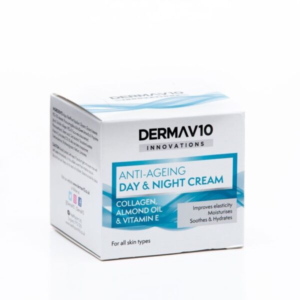 Derma V10 Innovations Anti Ageing Day & Night Cream 50ml (Collagen)