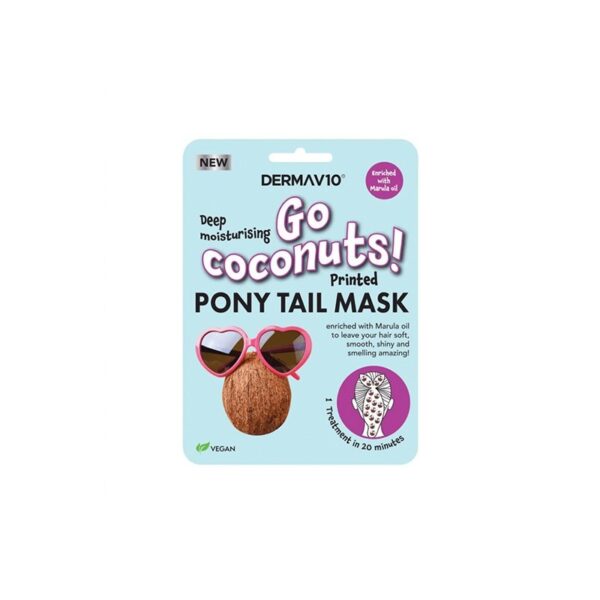 Derma V10 Print Pony Tail Hair Mask Cocοnut
