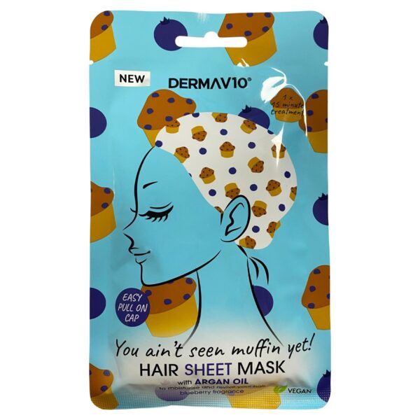Derma V10  Hair Sheet Mask You Ain't Seen Muffin Yet! with Argan Oil