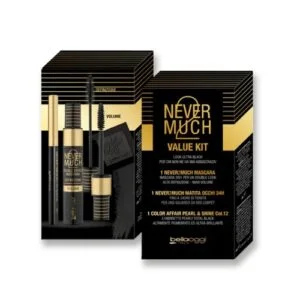 Bella Oggi Never2Much Eye Kit Double Effect Mascara 01 Black Onyx 12ml, Eye Pencil 01 Never So Black & Color Affair Pearl & Shine Eyeshadow