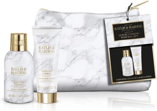 Baylis & Harding Elements White Tea & Neroli Luxury Wash Bag Gift Set